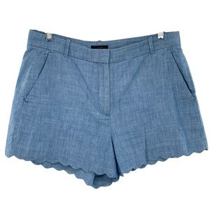 J. Crew Women’s Chambray Scalloped Hem Shorts